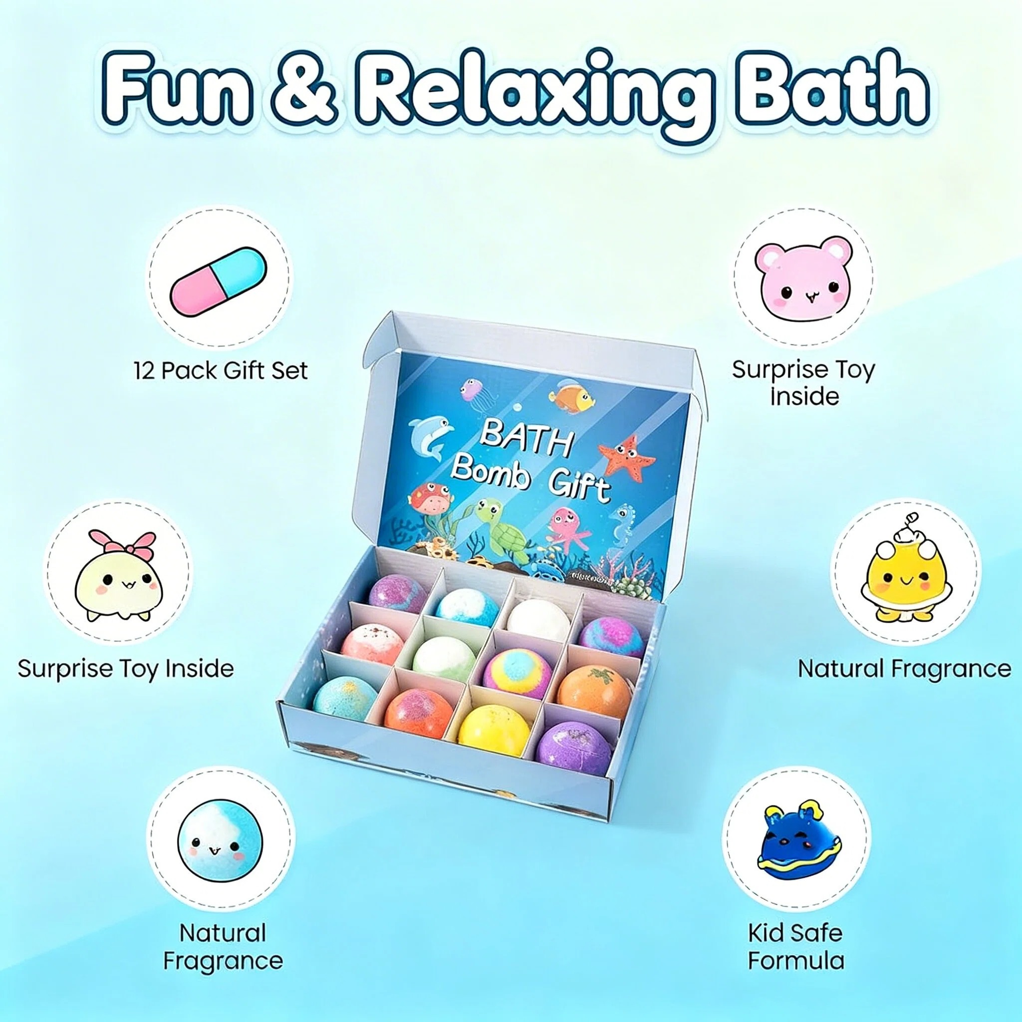 Baby Products For Bathing - 12 boules effervescentes pour le bain