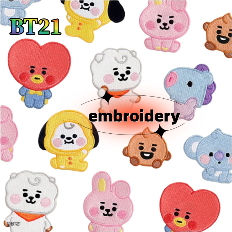 Broche brodée BT21 Koya Shooky - Baby Products Korea avis et prix