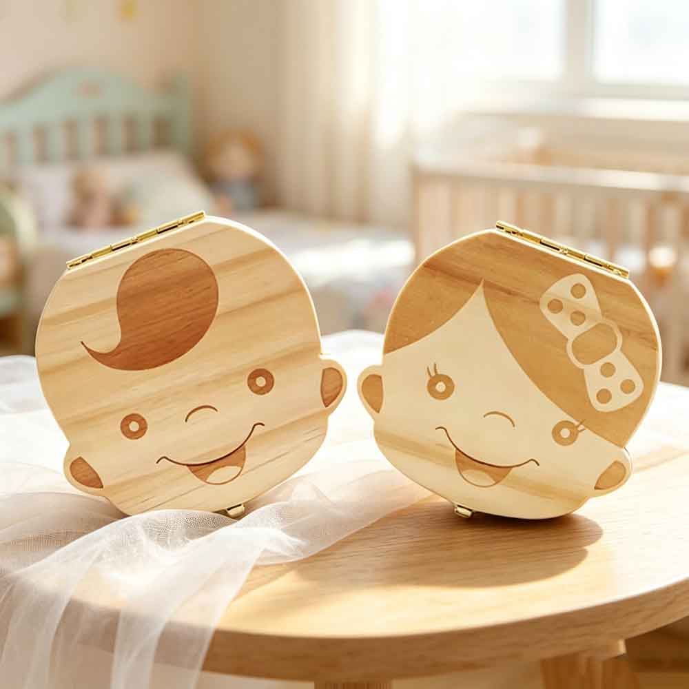 Boîte à dents de lait en bois  - Baby Products Storage Box avis et prix